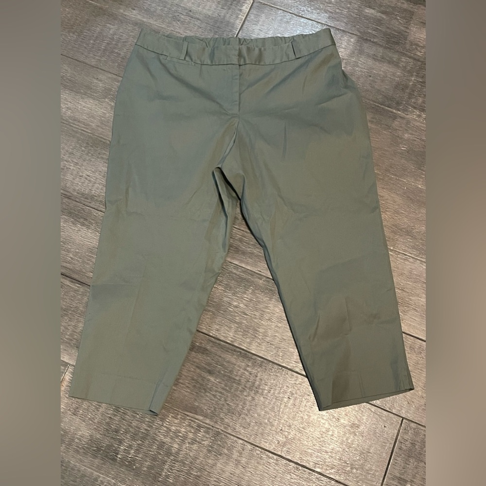 Talbots Green Cropped 14 Petite Pants